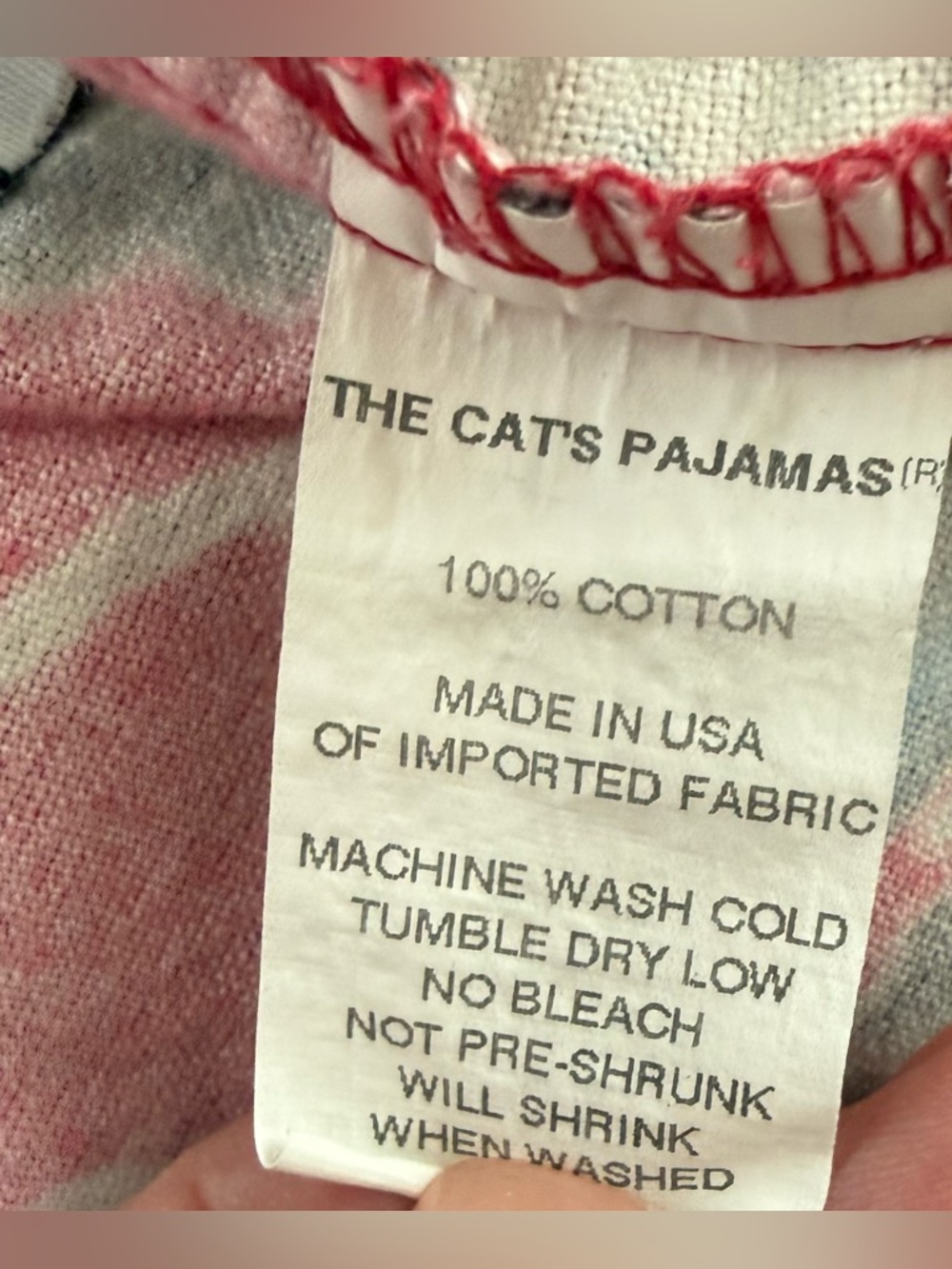 The Cat’S Pajamas Cowboy Western Print Lounge Pants Red Cotton Size M USA - Picture 4 of 5